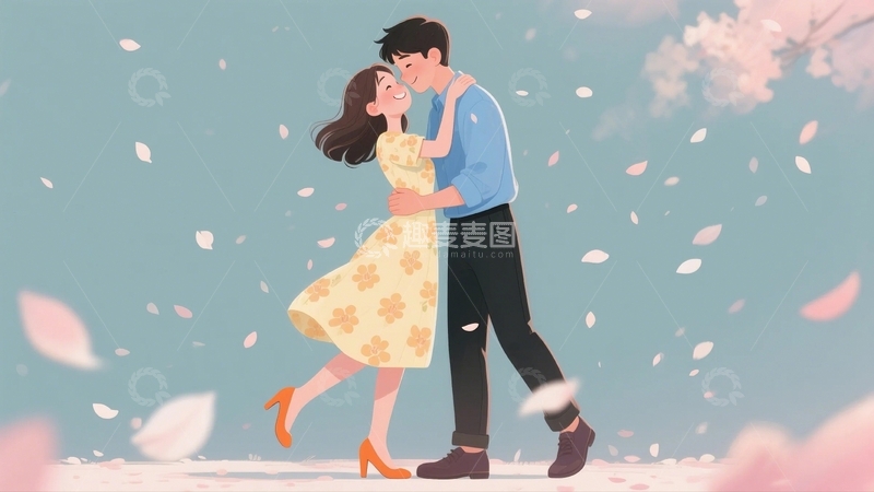 高清大图下载【趣麦麦图】情人节情侣人物10