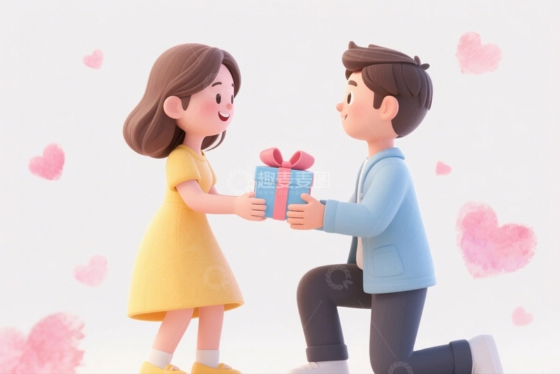 高清大图下载【趣麦麦图】情人节情侣人物9
