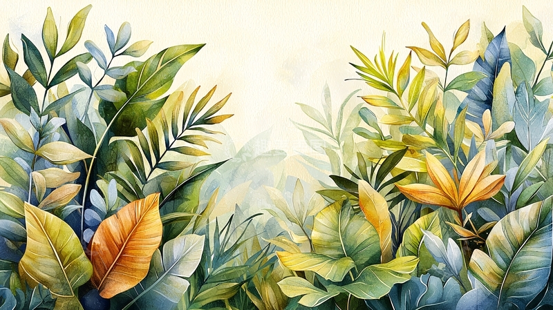 高清大图下载【趣麦麦图】热带植物丛林背景