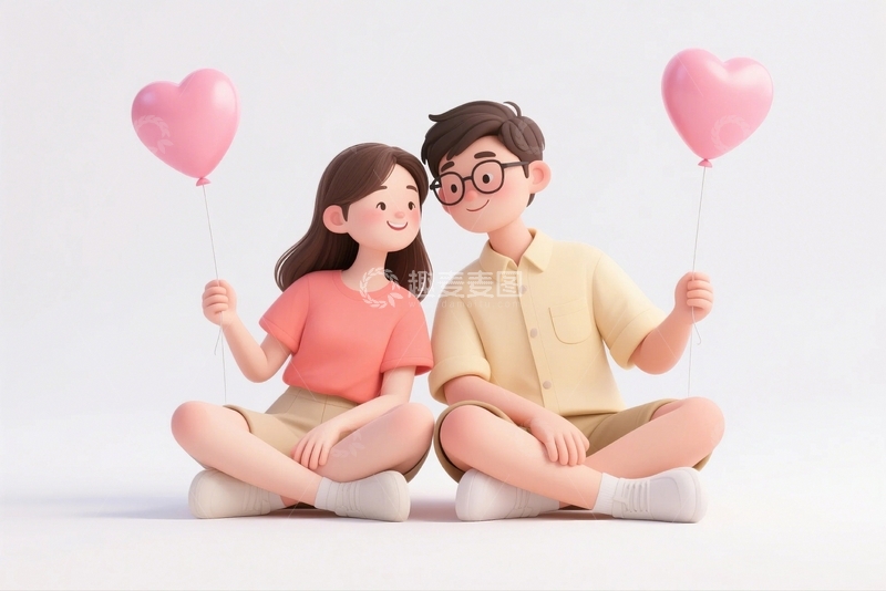 高清大图下载【趣麦麦图】情人节情侣人物7