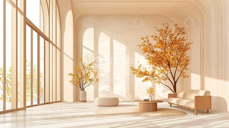 高清大图下载【趣麦麦图】米色系室内高清图片