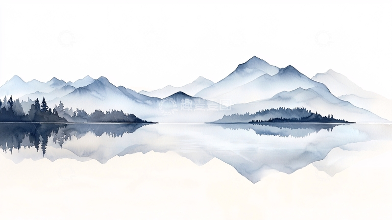 高清大图下载【趣麦麦图】水墨山水画高清图片