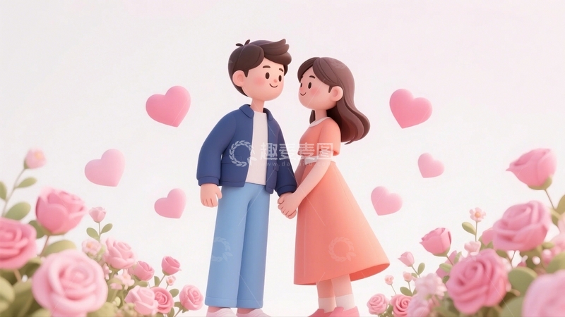 高清大图下载【趣麦麦图】情人节情侣人物13