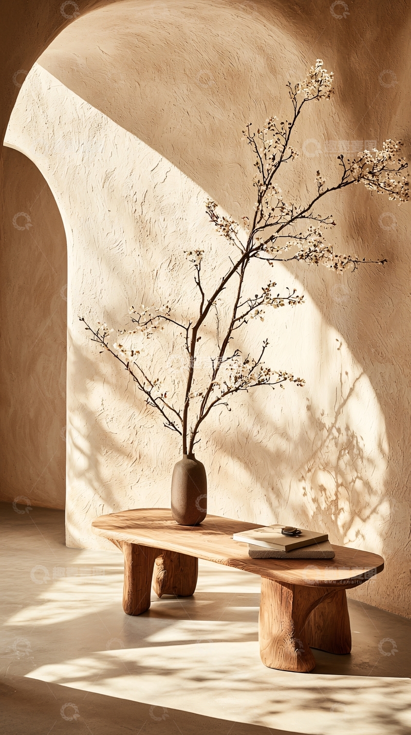 高清大图下载【趣麦麦图】拱形窗光影下的静物