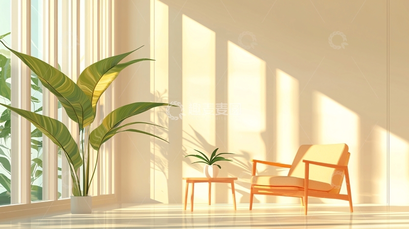 高清大图下载【趣麦麦图】阳光洒在室内