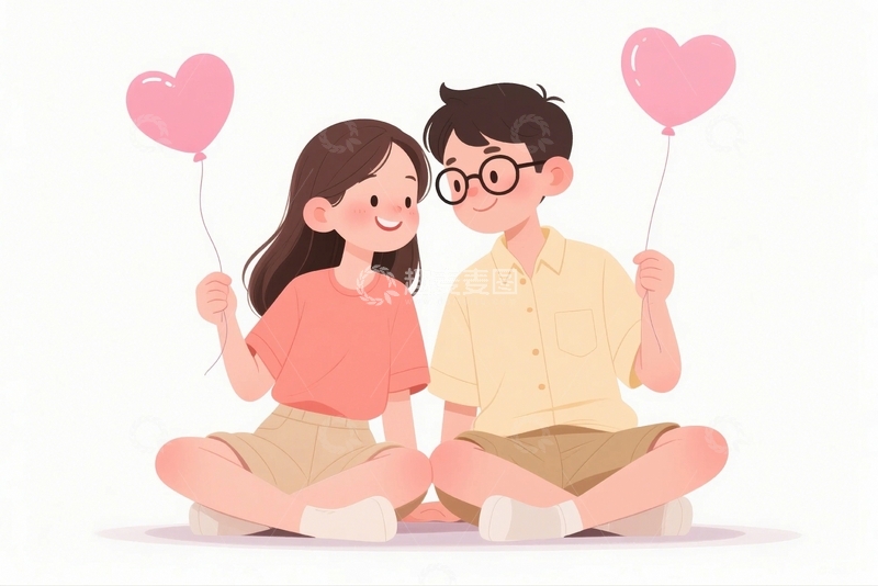 高清大图下载【趣麦麦图】情人节情侣人物6