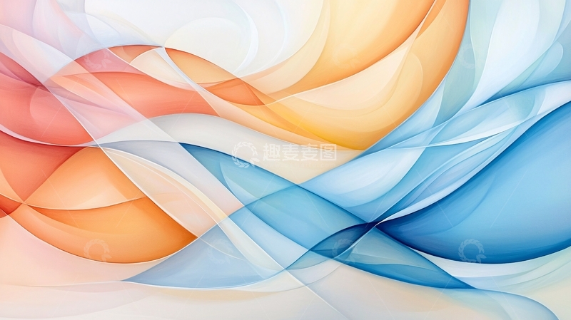 高清大图下载【趣麦麦图】抽象波浪流动背景