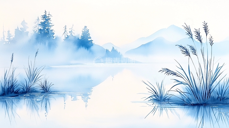 高清大图下载【趣麦麦图】水彩风景画高清图片