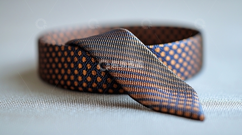 高清大图下载【趣麦麦图】棕色波点领结特写