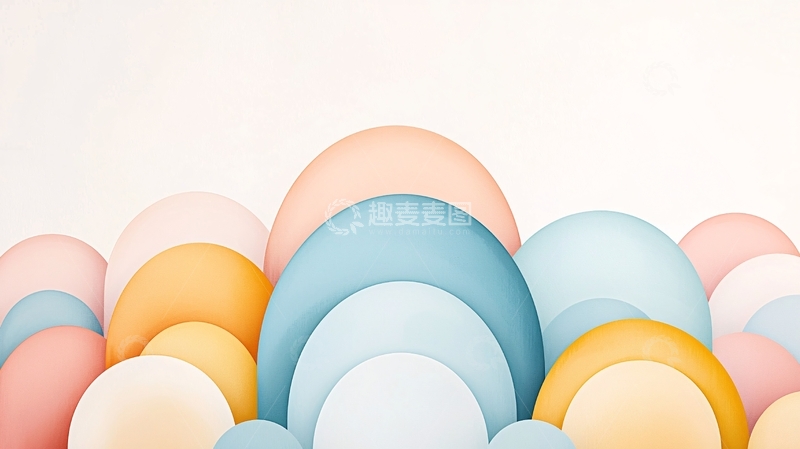 高清大图下载【趣麦麦图】粉色蓝色橙色圆形排列