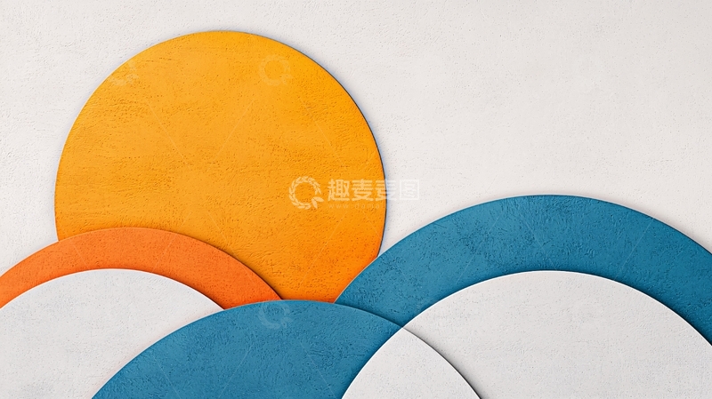 高清大图下载【趣麦麦图】抽象日出与海浪