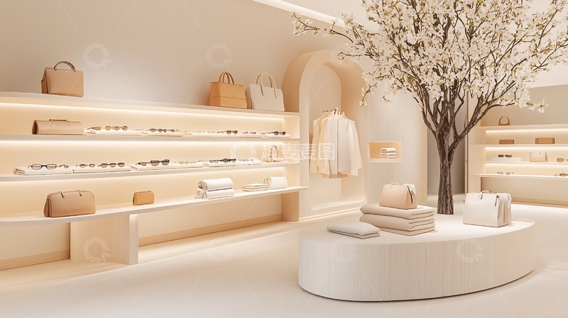高清大图下载【趣麦麦图】米色系商店内饰