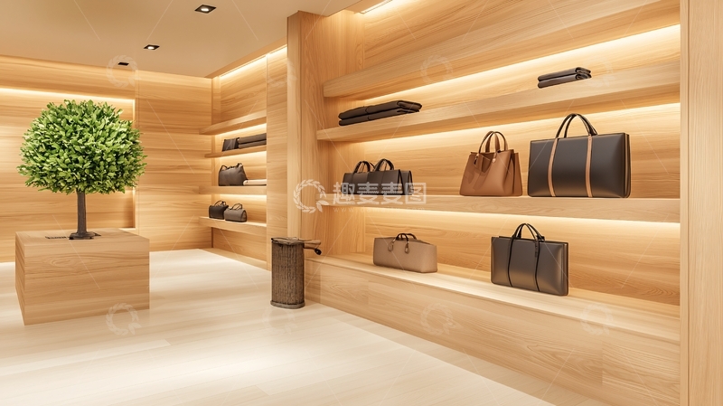 高清大图下载【趣麦麦图】明亮奢华的包包店