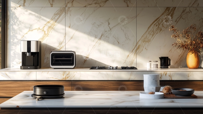 厨房台面上的小电器