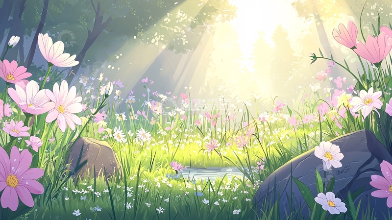 高清大图下载【趣麦麦图】阳光穿过树林