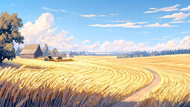 高清大图下载【趣麦麦图】金色的麦田高清图片
