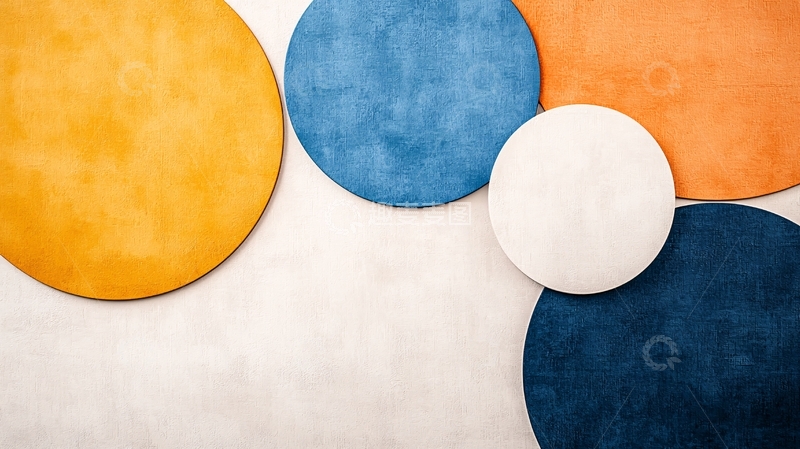 高清大图下载【趣麦麦图】彩色圆形几何图案