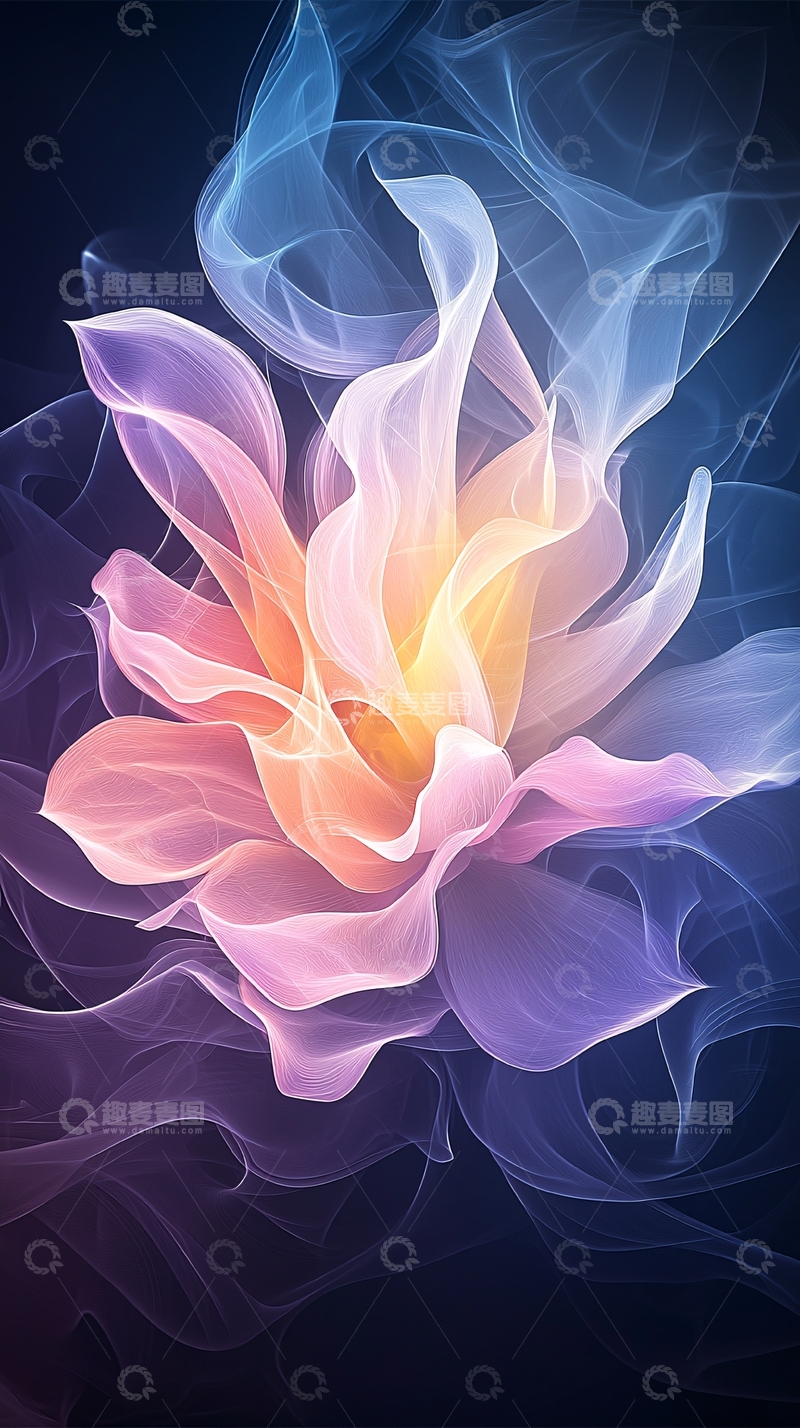 高清大图下载【趣麦麦图】梦幻般的光影花朵