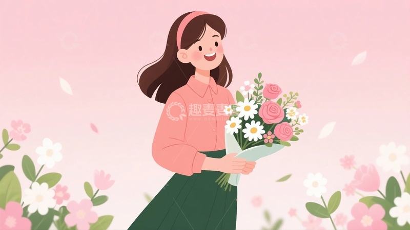 高清大图下载【趣麦麦图】母亲节妈妈鲜花花束1