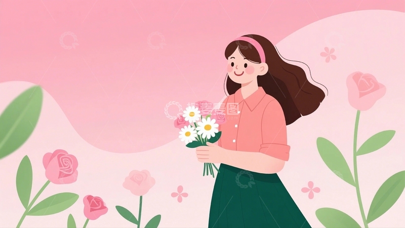 高清大图下载【趣麦麦图】母亲节妈妈鲜花花束3