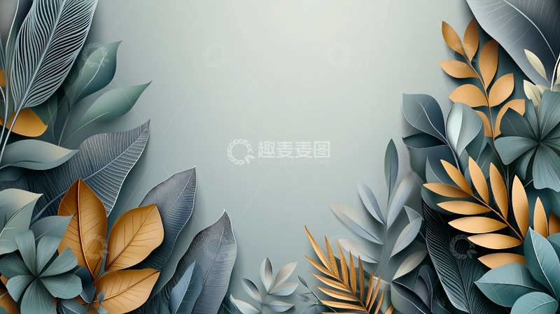 高清大图下载【趣麦麦图】植物叶子优雅背景