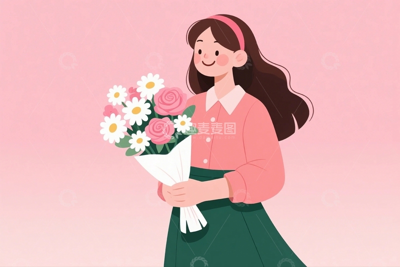 高清大图下载【趣麦麦图】母亲节妈妈鲜花花束4