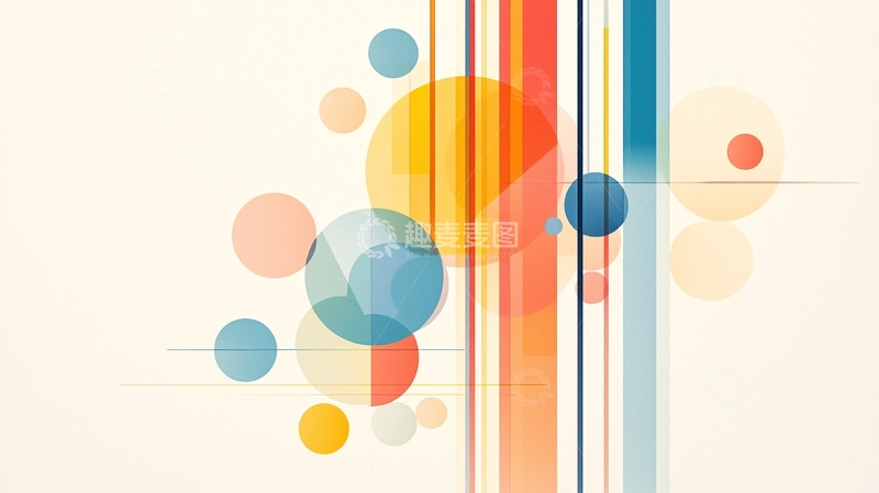 高清大图下载【趣麦麦图】彩色圆点和条纹背景