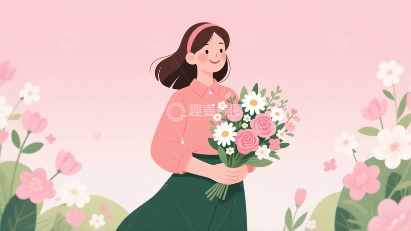 高清大图下载【趣麦麦图】母亲节妈妈鲜花花束2