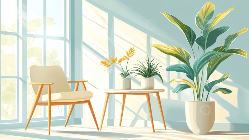 高清大图下载【趣麦麦图】清新阳光的室内植物角落