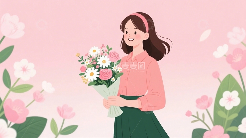 高清大图下载【趣麦麦图】母亲节妈妈鲜花花束5