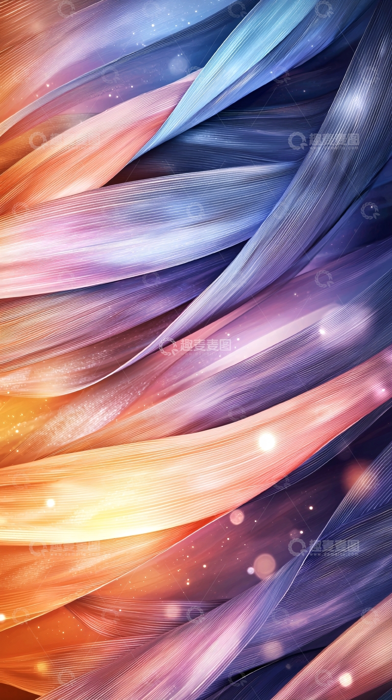 高清大图下载【趣麦麦图】抽象渐变光线交织