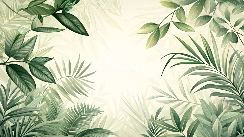 高清大图下载【趣麦麦图】绿植围绕的背景图