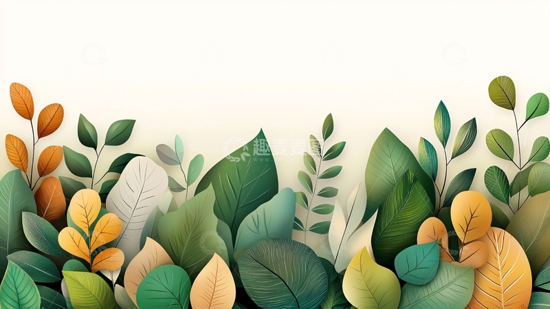 高清大图下载【趣麦麦图】绿色植物清新背景