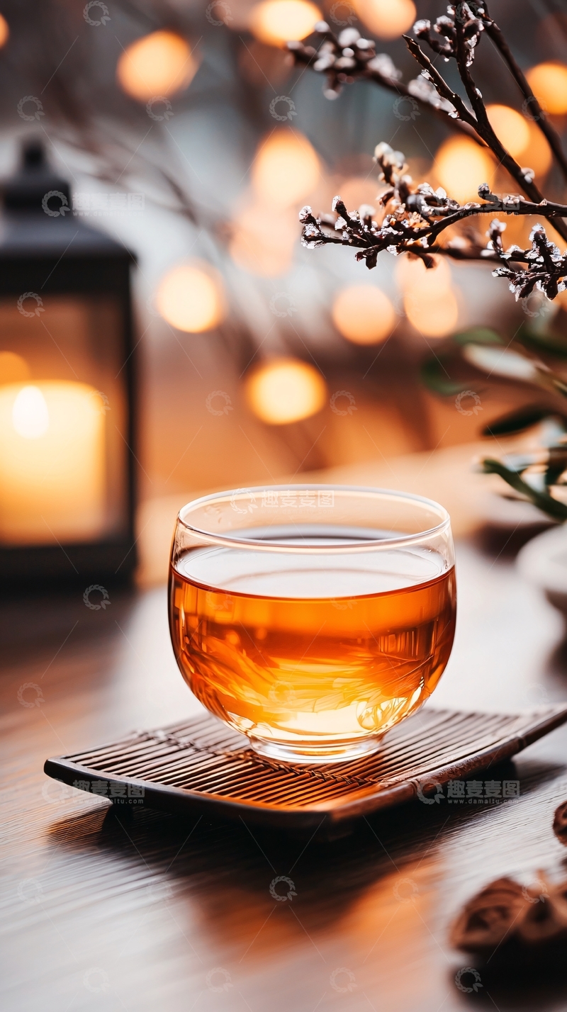 高清大图下载【趣麦麦图】暖光下茶杯高清图片