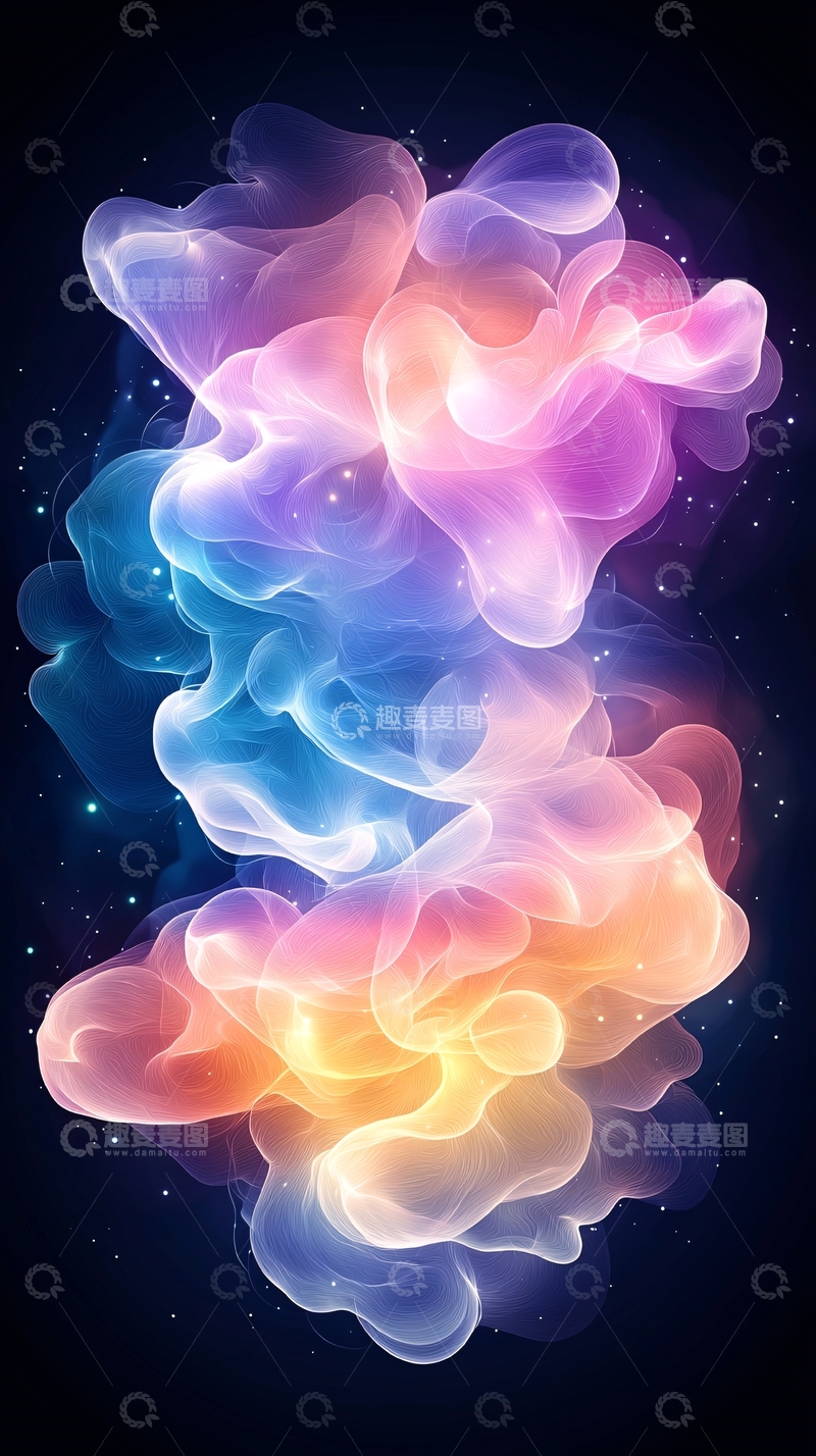 高清大图下载【趣麦麦图】彩色烟雾般的抽象背景