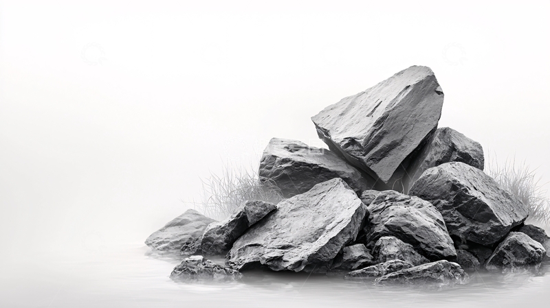 高清大图下载【趣麦麦图】一堆形状不规则的石头