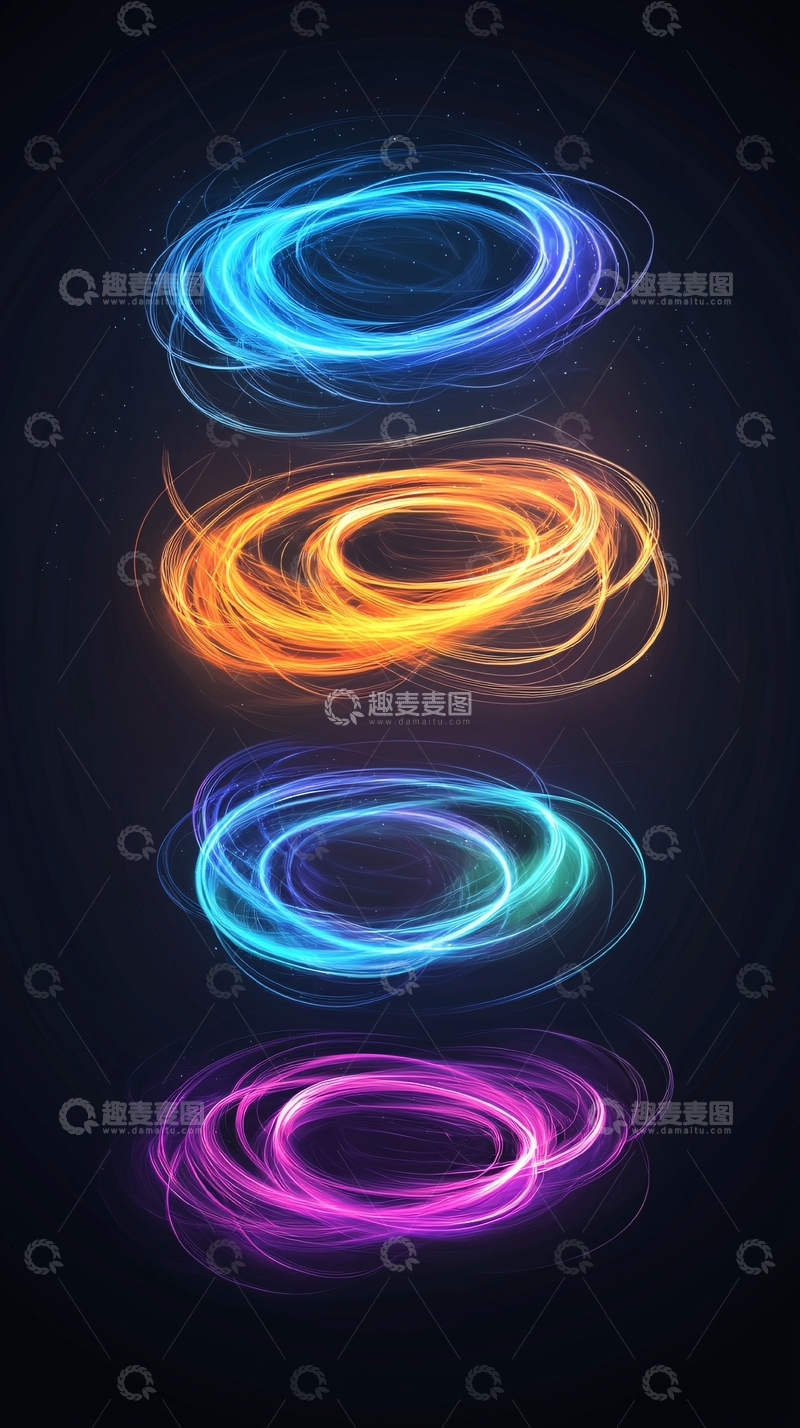 高清大图下载【趣麦麦图】彩色光线轨迹