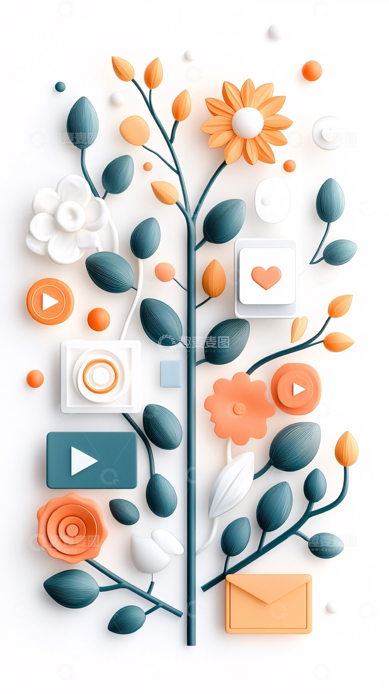 高清大图下载【趣麦麦图】花朵树高清图片