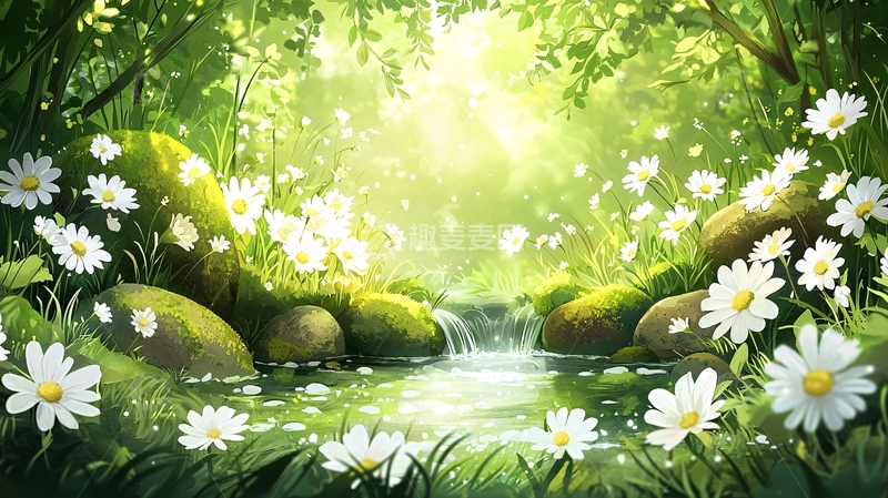 高清大图下载【趣麦麦图】阳光明媚的森林
