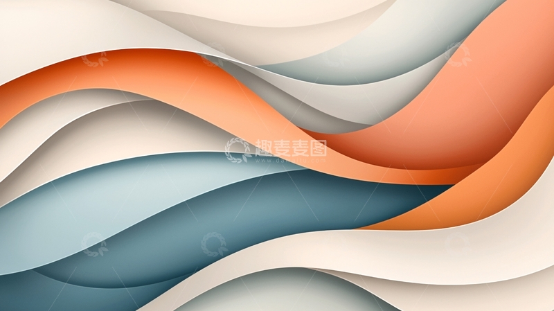 高清大图下载【趣麦麦图】抽象波浪多层叠加