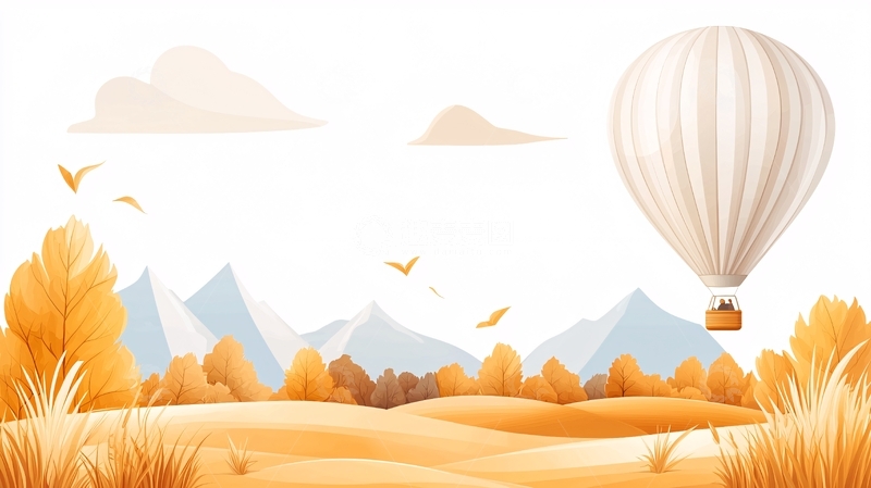 高清大图下载【趣麦麦图】秋日热气球高清图片