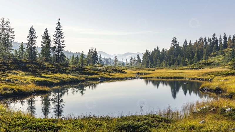 高清大图下载【趣麦麦图】宁静的湖面高清图片