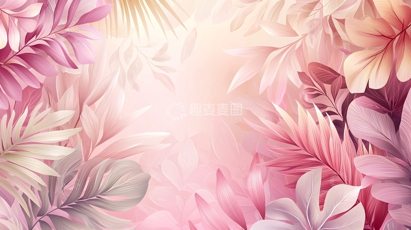 高清大图下载【趣麦麦图】粉色花卉背景