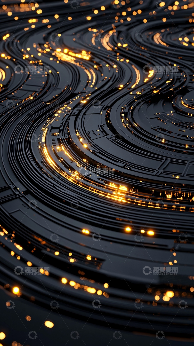 高清大图下载【趣麦麦图】科技感电路发光纹理