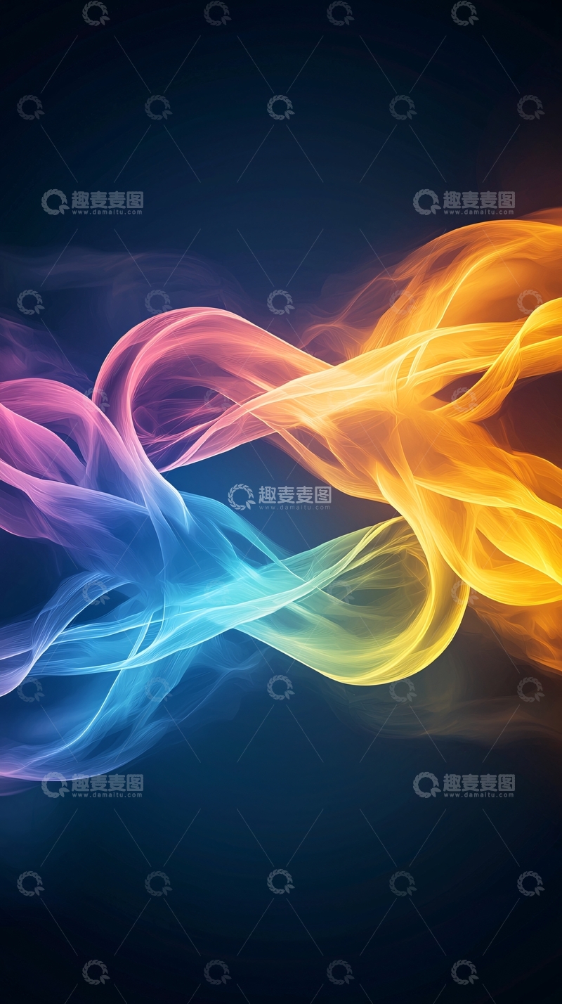 高清大图下载【趣麦麦图】彩色烟雾交织