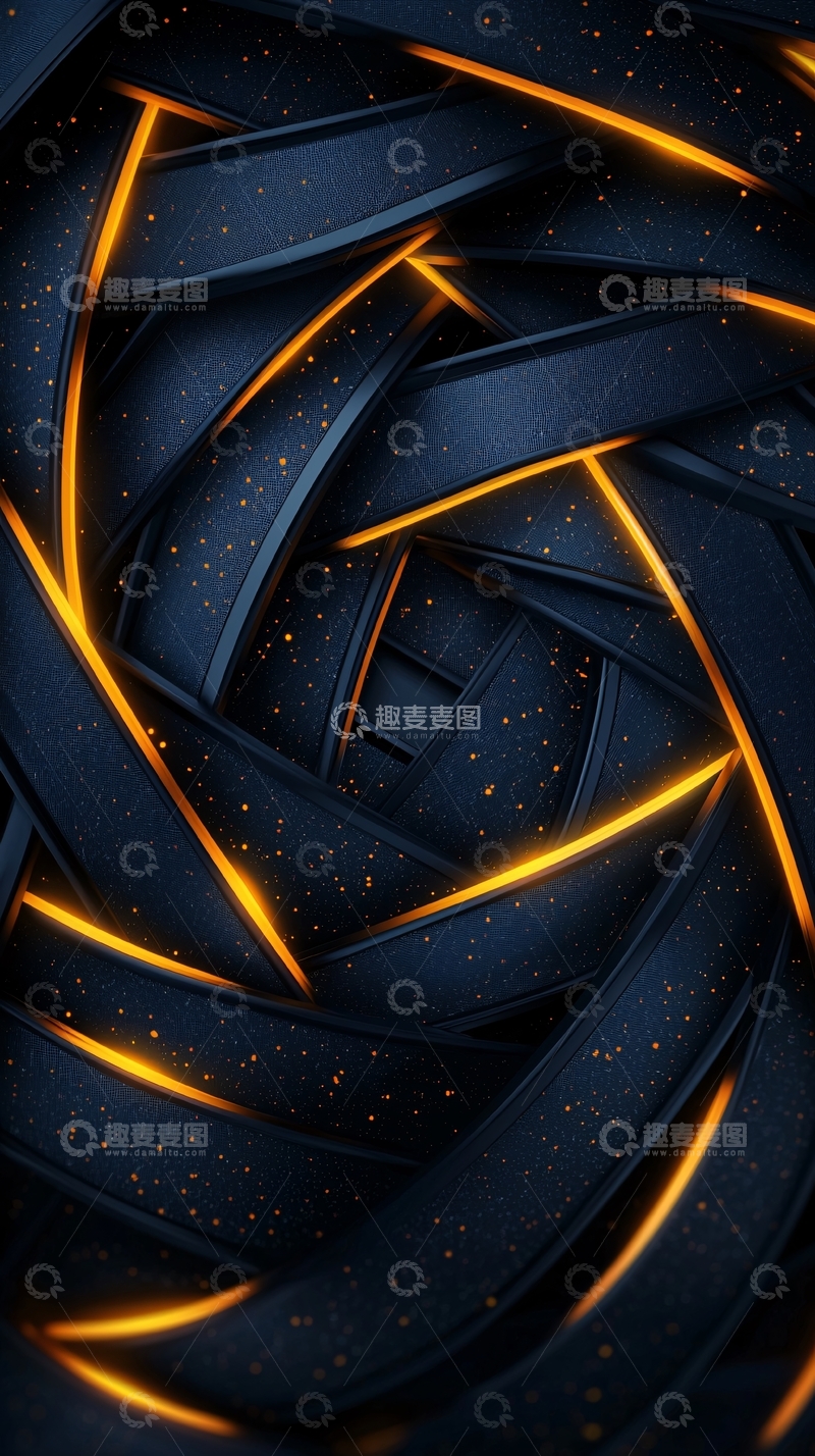 高清大图下载【趣麦麦图】深蓝色抽象线条
