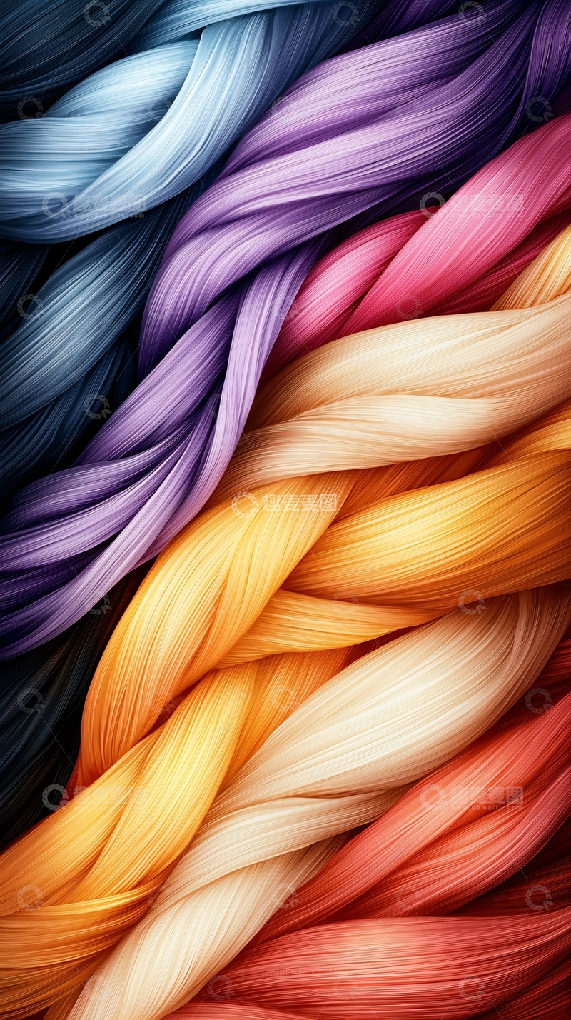 高清大图下载【趣麦麦图】彩色绳索交织图案
