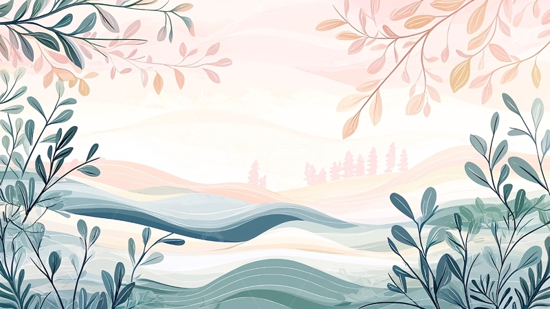 高清大图下载【趣麦麦图】手绘淡彩风景画