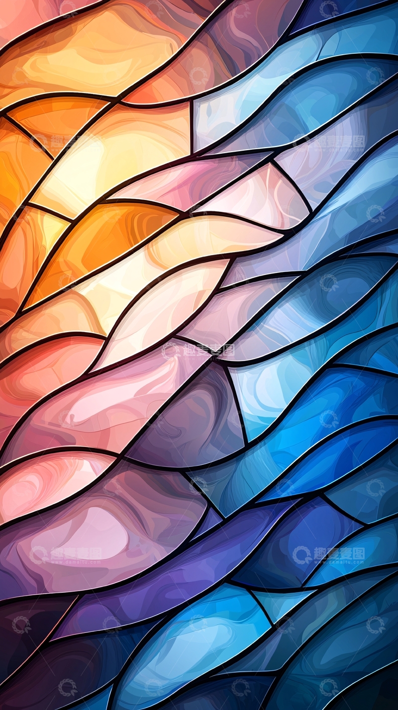 高清大图下载【趣麦麦图】彩色玻璃风格