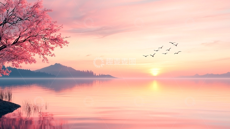 高清大图下载【趣麦麦图】宁静湖面高清图片